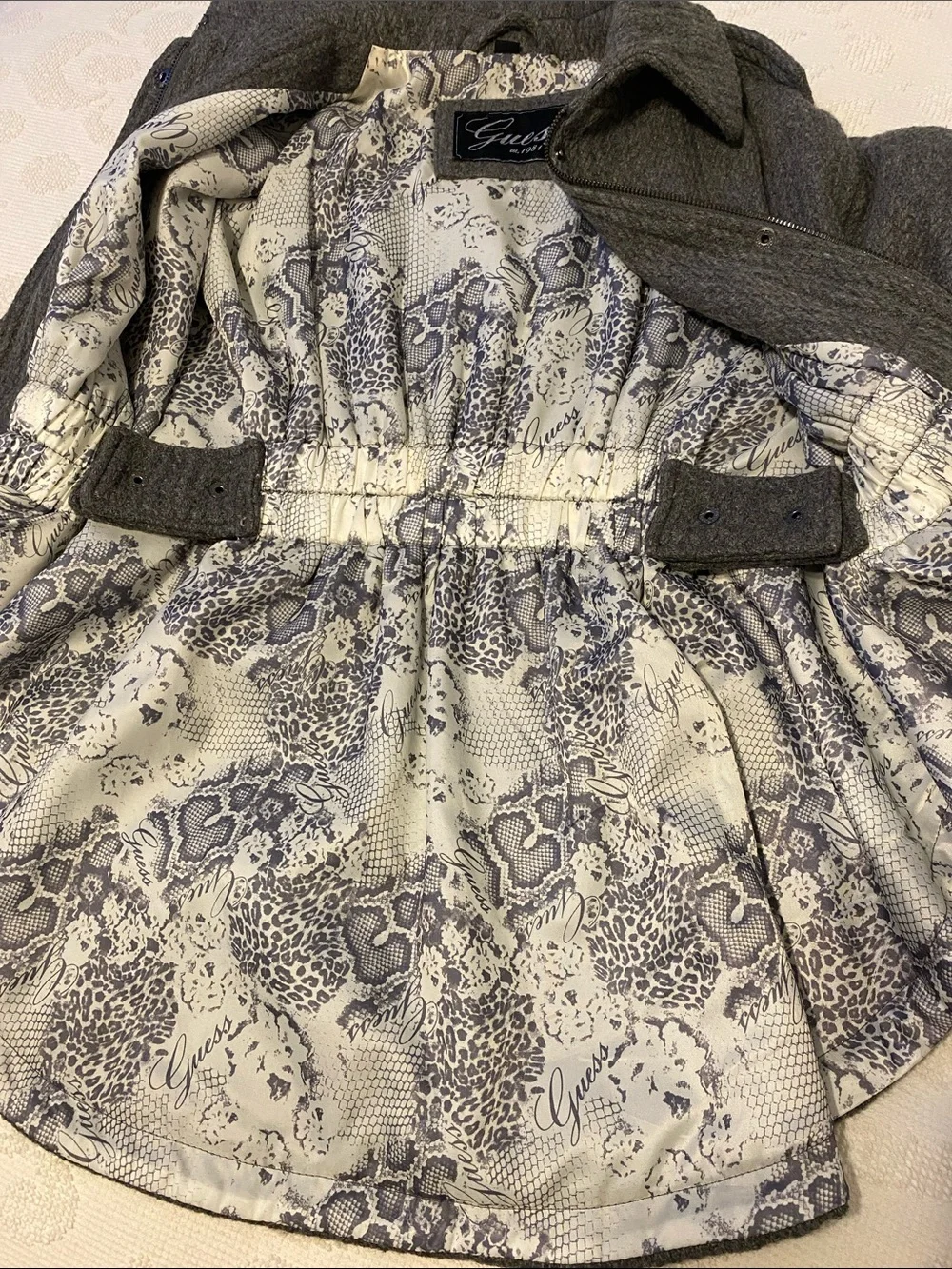 Guess Gray Women's Wool-Blend Cape Coat - Brand: minimal wear.  No fabric tag